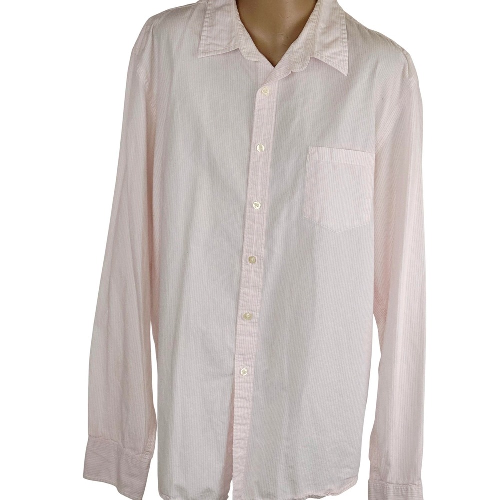 J.Crew Shirt Mens XL Pink Striped Button Down Tailored Fit Washed Casual 99066